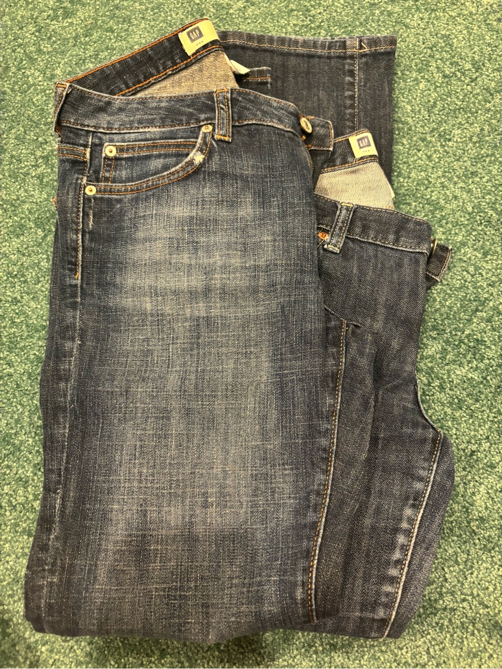 Gap Dark Wash Stretch‎ Jeans Bundle Size 6 Bootcut & Straight Fit Waist 30”